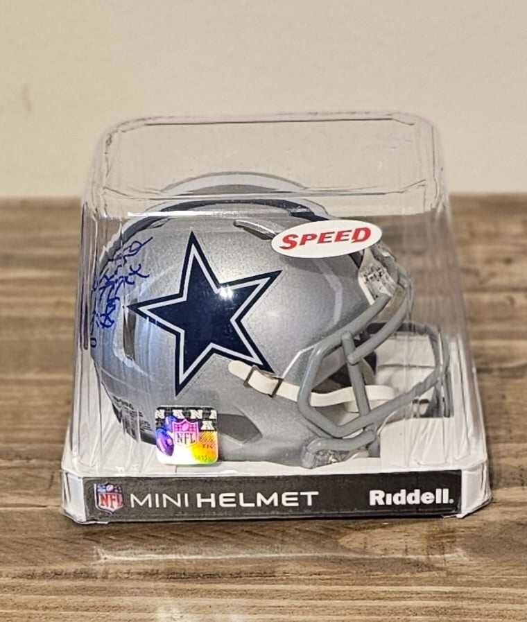 Randy White Signed Dallas Cowboys Riddell Speed Mini Helmet w/HOF - SCHWARTZ COA