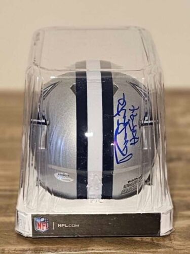 Randy White Signed Dallas Cowboys Riddell Speed Mini Helmet w/HOF - SCHWARTZ COA